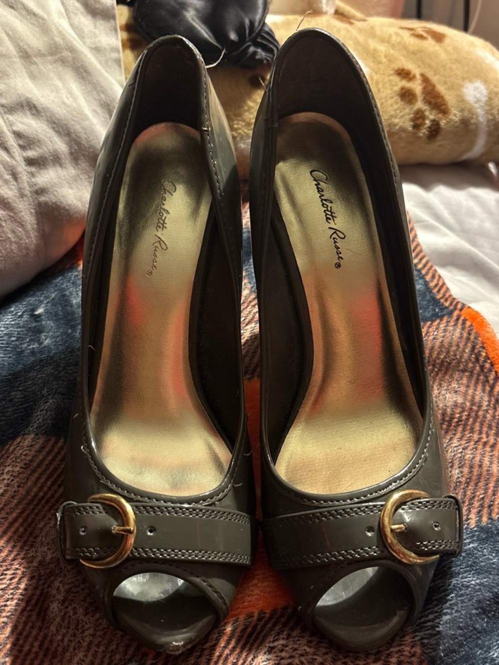 charlotte russe grey heels